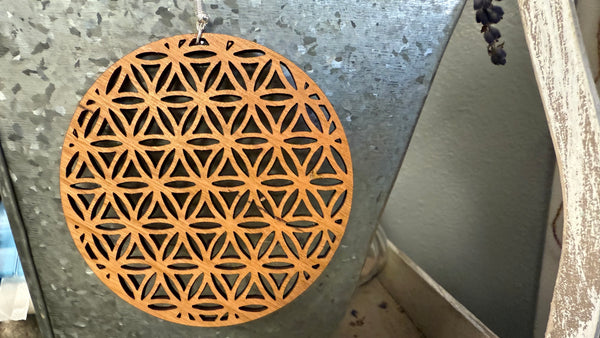 3” Blooming Flower of life Earrings by Wisp & Fern