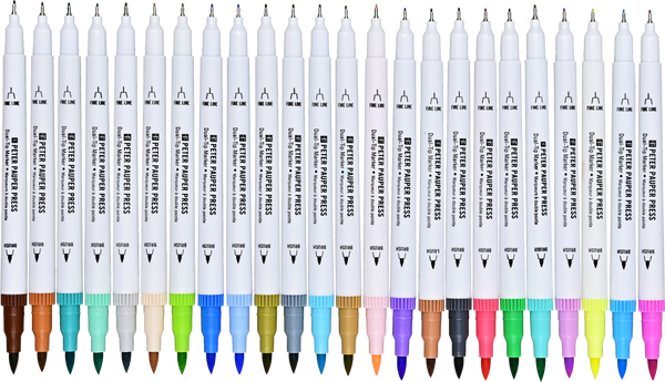 Studio Series Dual-Tip Pastel Markers (Set of 24) by Peter Pauper Press -