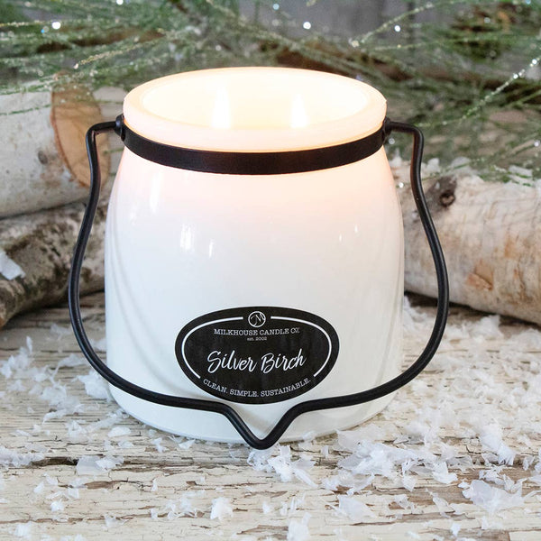 Milkhouse Candle Company - 16 oz Butter Jar Candle: Silver Birch