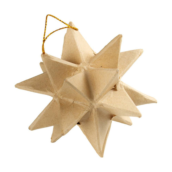 6” Paper Mache Moravian Star Ornament