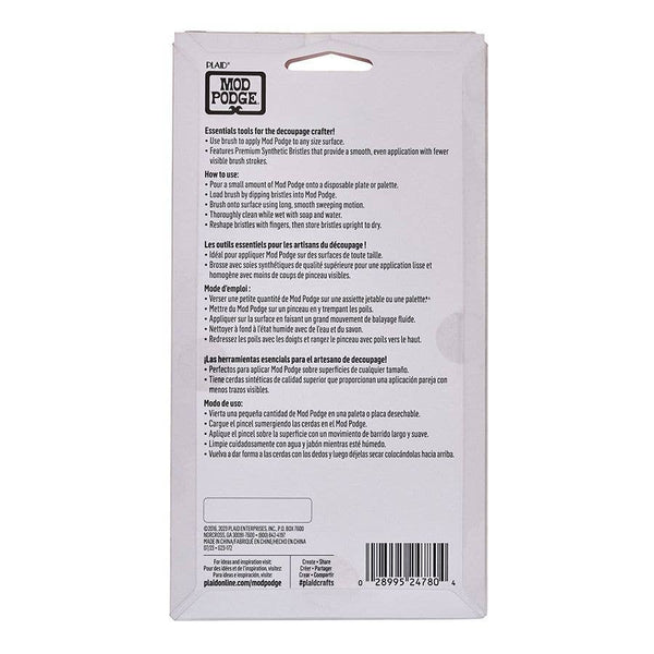 Mod Podge Decoupage Brushes 1" & 2" 2PC