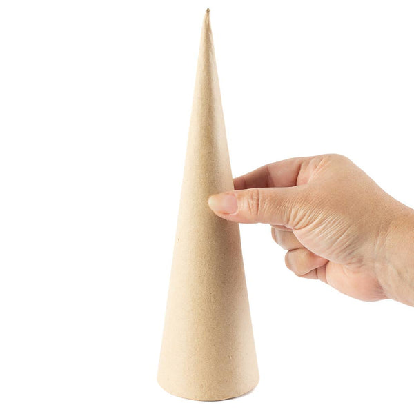 10" H x 2-3/4" Dia - Paper Mache Cone with Closed Bottom