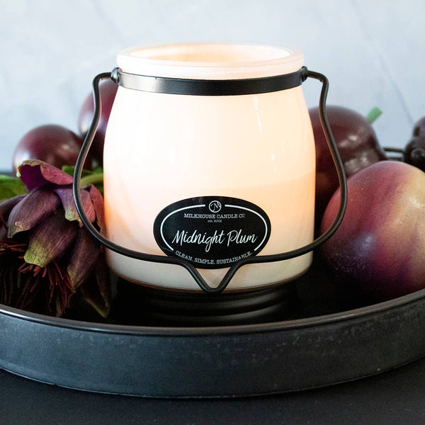Milkhouse Candle Company - 16 oz Butter Jar Candle: Midnight Plum