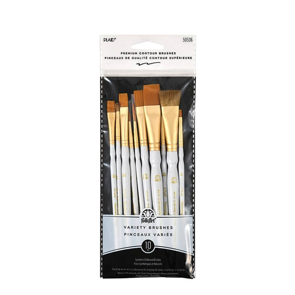 Plaid Crafts - FolkArt Artist Variety Brush Set 10 Piece