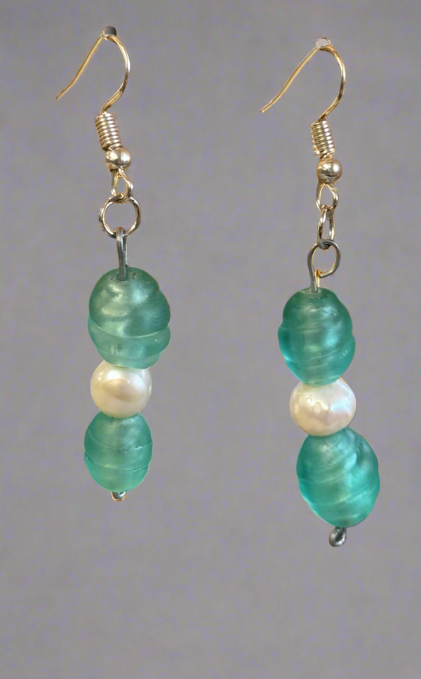 Mermaid Tears - Reimagined Earrings - Rosecraft By Denise