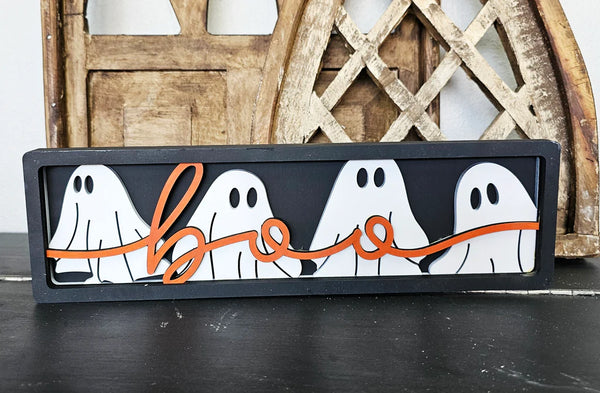 DIY Ghost Boo Chunky Shelf Sitter by ChicaTiza