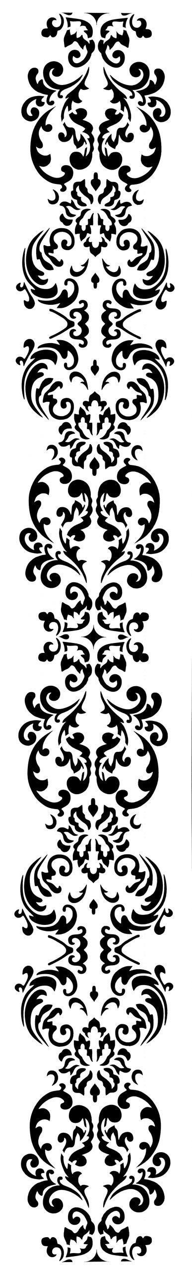 Posh Chalk Stencil Long Wall Panel 140x20cm