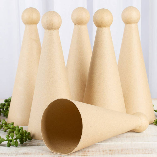 9-1/2" x 4"  Paper Mache Angel Doll Body Cone