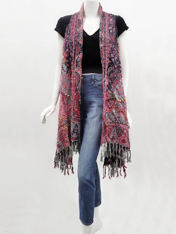 Barbara Thick Stitch Embroidered Vest