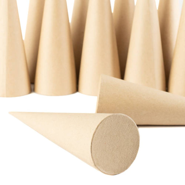 10" H x 2-3/4"  Dia - Paper Mache Cone with Closed Bottom