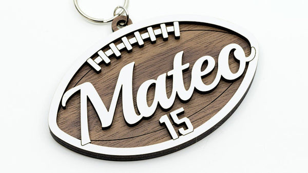 Personalized Football Name Tag