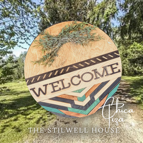 Boho Western Wood Door Sign Hanger by ChicaTiza