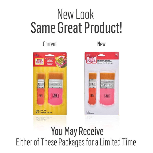 Mod Podge Decoupage Brushes 1" & 2" 2PC