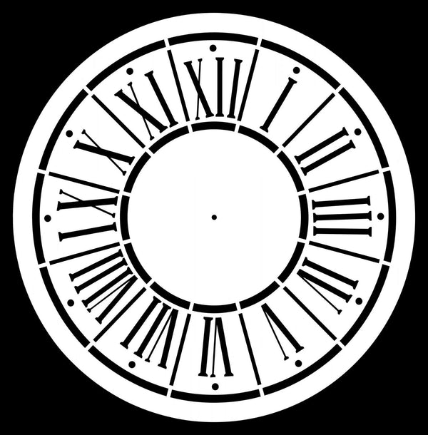 Posh Chalk Stencil Posh O'Clock 80x80cm