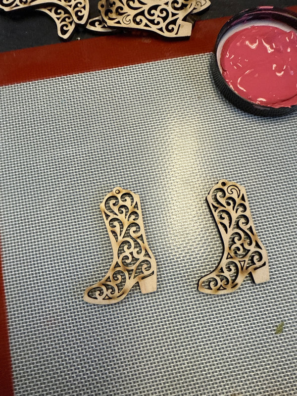 Filigree Boots Earrings - Wisp & Fern by ChicaTiza