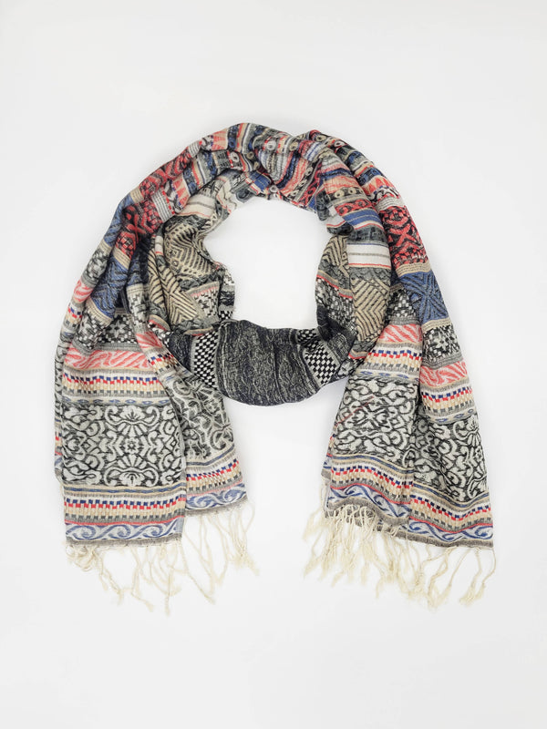 Cora Scarf Shawl Garnet/Multi