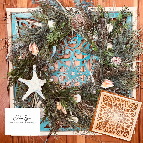 Rustic wreath holder