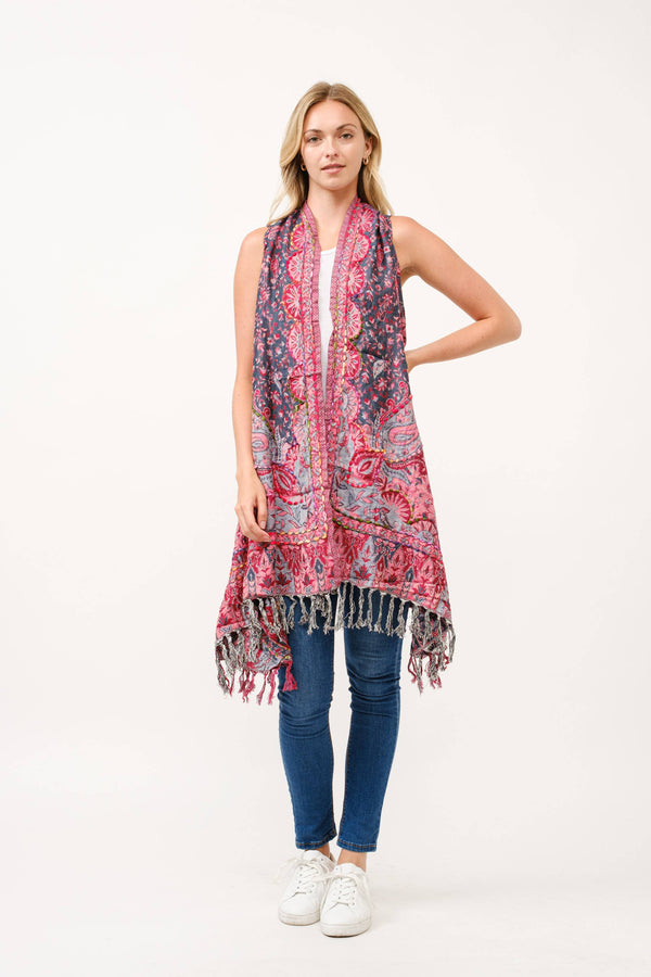 Barbara Thick Stitch Embroidered Vest