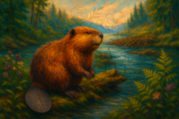 Keeper of the River Oregon Beaver Paper by Casa Araceli