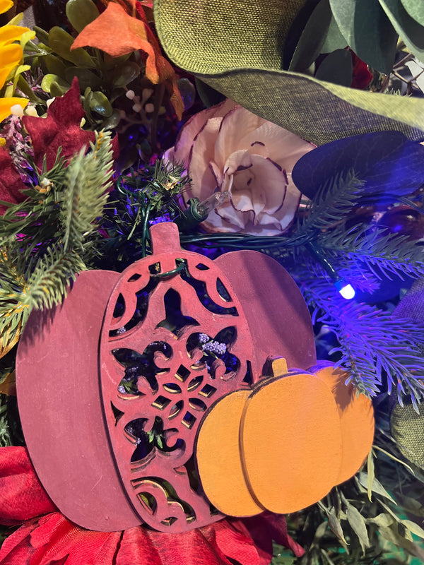 Fancy Pumpkin Fall Wood Tiered Tray Kit  - Chica Tiza Paint Kit