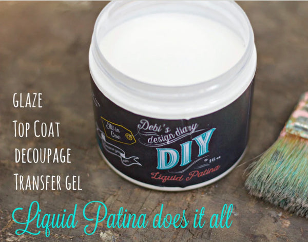 Liquid Patina -Crystal Clear Chandelier by Debi's Design Diary DIY Paint