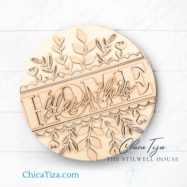DIY Bless This Home Wood Sign by ChicaTiza