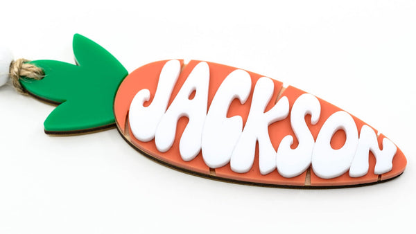 Personalized Easter Carrot Basket Tag