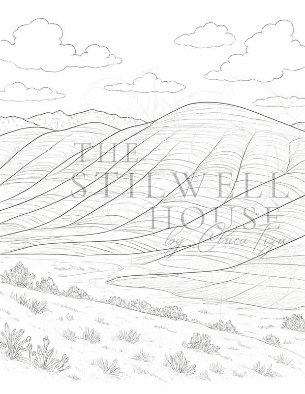Oregon Winds Collection – Watercolor Coloring Pages | Stilwell Scenes by Casa Araceli