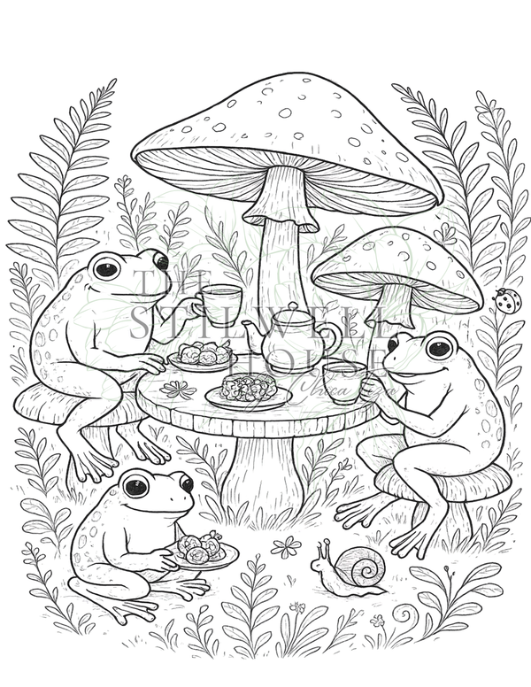 Frog and Toadstool Collection - Stilwell Scenes Coloring Pages