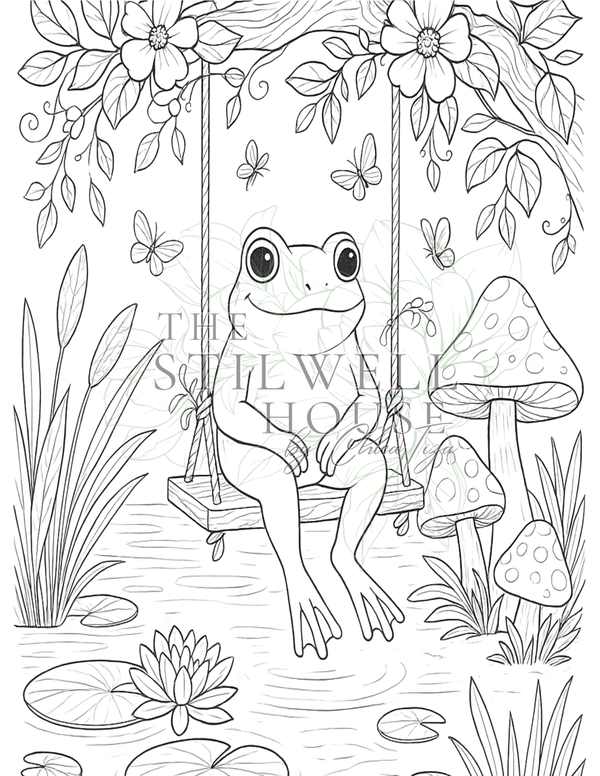 Frog and Toadstool Collection - Stilwell Scenes Coloring Pages