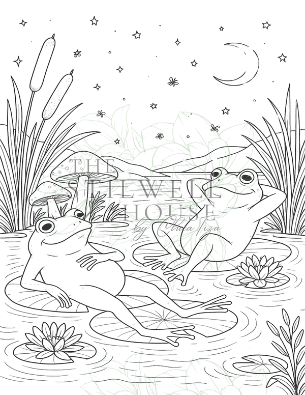 Frog and Toadstool Collection - Stilwell Scenes Coloring Pages