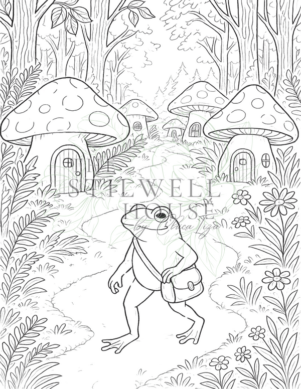 Frog and Toadstool Collection - Stilwell Scenes Coloring Pages