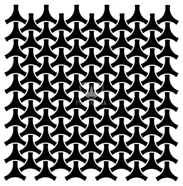 Posh Chalk Stencil Geo Weave 50x50cm