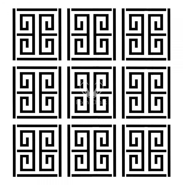 Posh Chalk Stencil Greek Maze 50x50cm