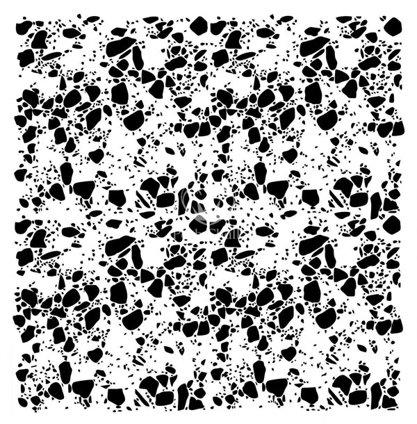 Posh Chalk Stencil Polished Concrete 50x50cm