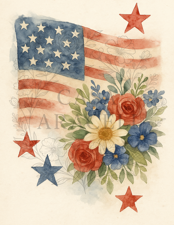 Liberty Garden Set
A Patriotic Watercolor Decoupage Collection by Casa Araceli