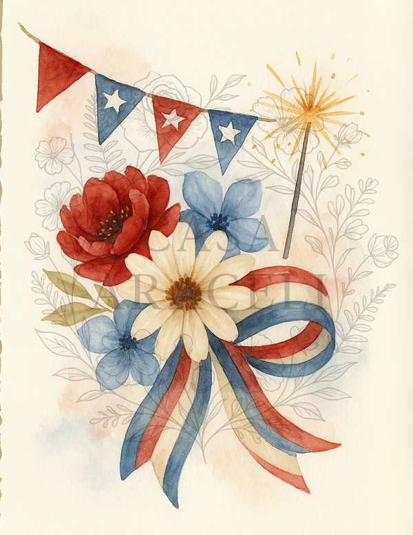 Liberty Garden Set
A Patriotic Watercolor Decoupage Collection by Casa Araceli