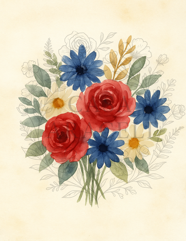 Liberty Garden Set
A Patriotic Watercolor Decoupage Collection by Casa Araceli