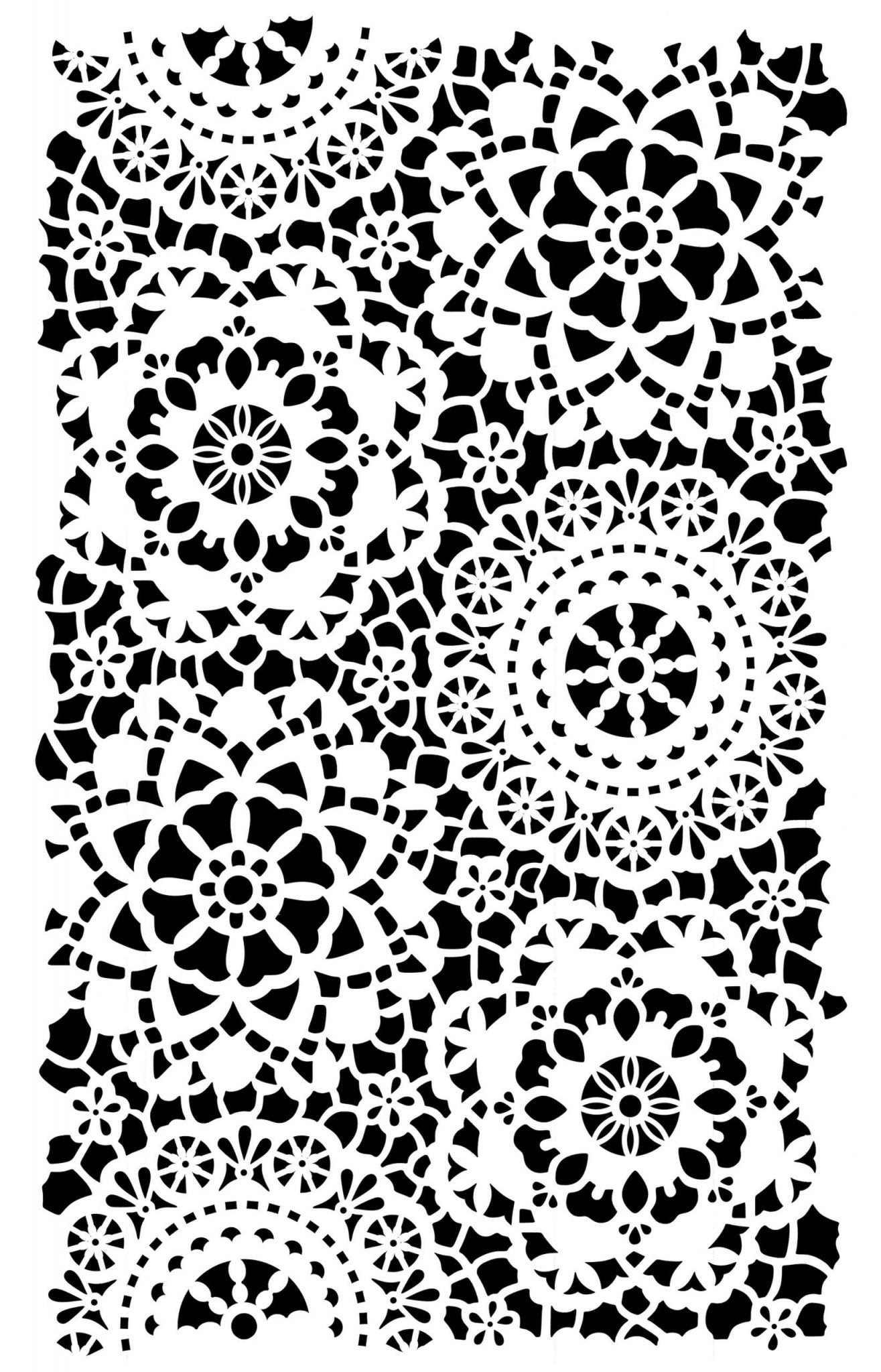 Posh Chalk Stencil Posh Hippy Lace (small) 35x49cm