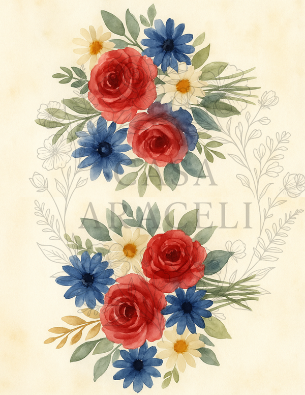Liberty Garden Set
A Patriotic Watercolor Decoupage Collection by Casa Araceli