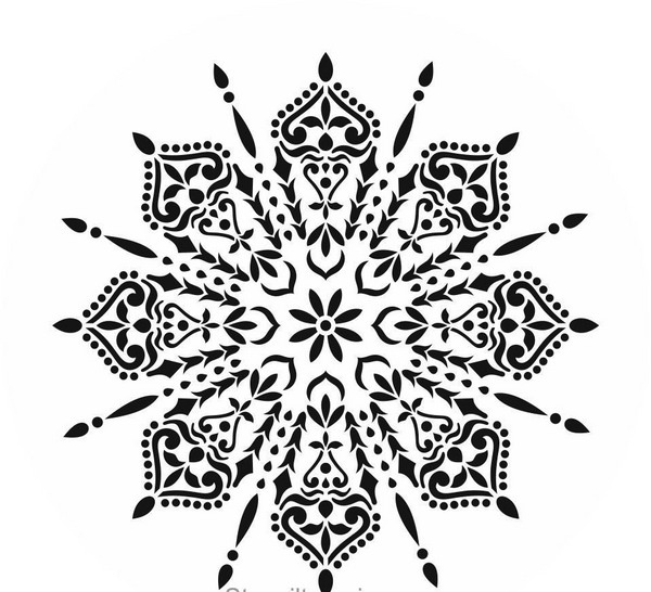 Posh Chalk Stencil Spider Mandala 40x40cm