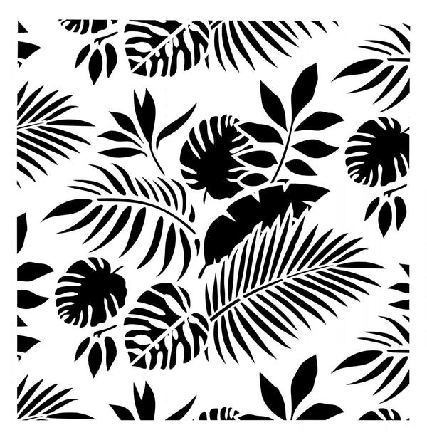Posh Chalk Stencil Tropical Leaves 50x50cm