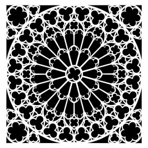 Posh Chalk Stencil Stone Rosette 40x40cm