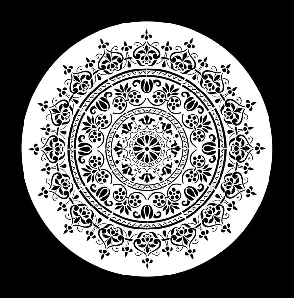Posh Chalk Stencil WoodUMandala (small) 30x30cm