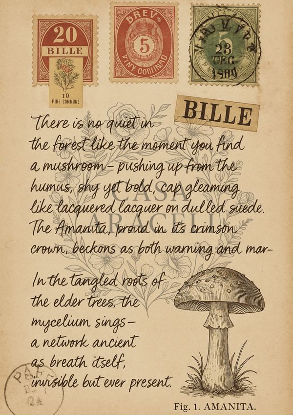 Mushroom Studies: A Vintage Decoupage Paper Collection by Casa Araceli (6 Sheets)