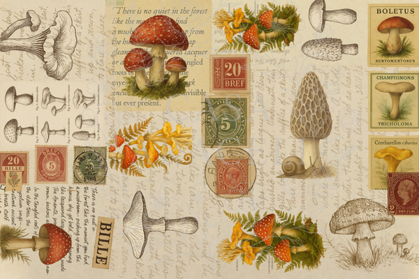 Vintage Mushroom Decoupage Paper | Casa Araceli by ChicaTiza