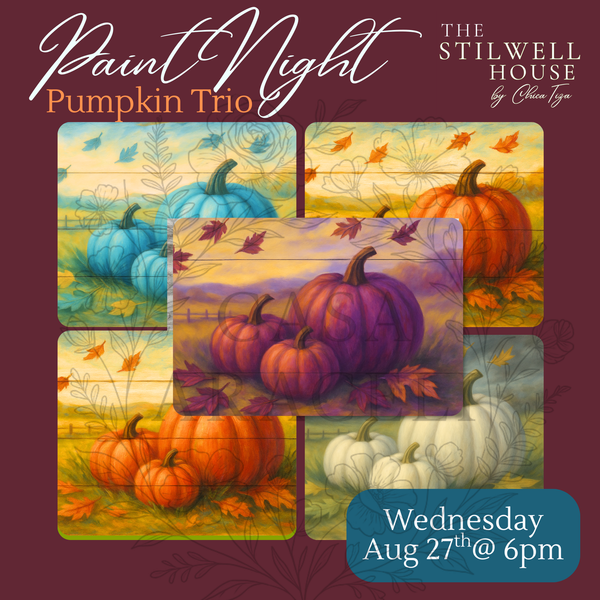 Pumpkin Trio Paint Night – Wednesday, Aug 27 @ 6pm