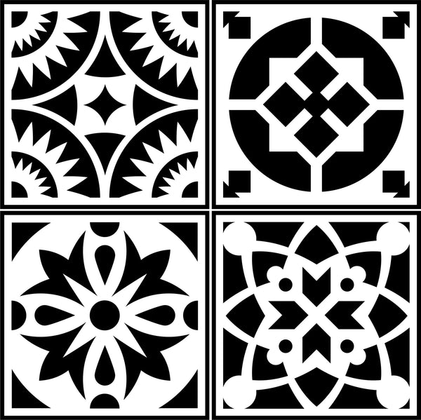 Spanish Tile 4 Pack | JRV Stencils