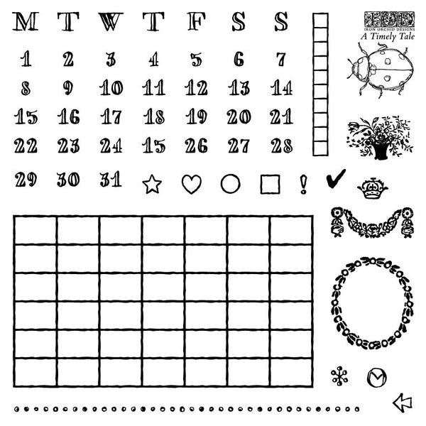 A Timely Tale 6x6 IOD Stamp – Four Sheet Boxed Set