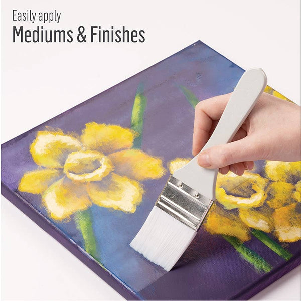 Plaid White Nylon Chip Brush Set 3 Piece - Folk Art